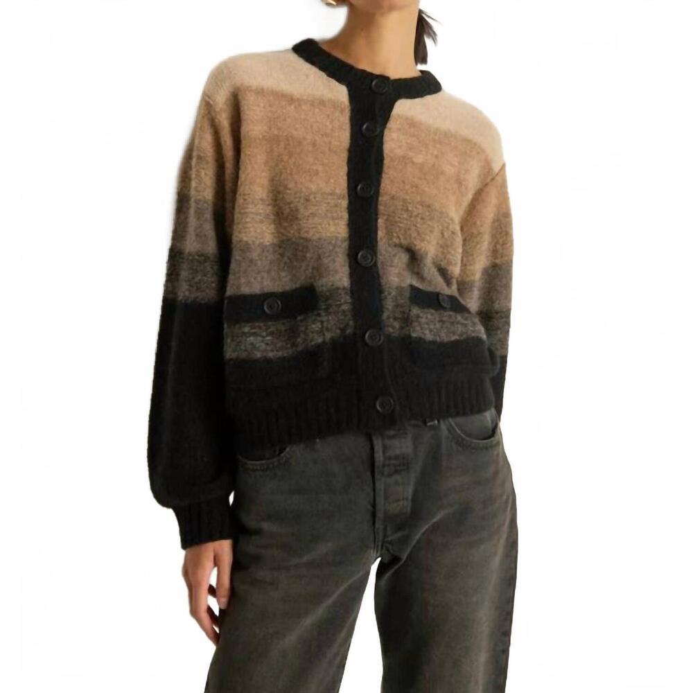 NEW NATION LTD tessa cardigan in macchiato ombre